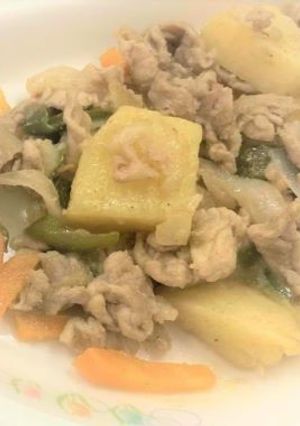 【保育所給食】豚肉と野菜のカレー炒め-レシピのメイン写真