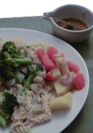 ブロッコリーとミートボールのチーズパスタ-レシピのメイン写真