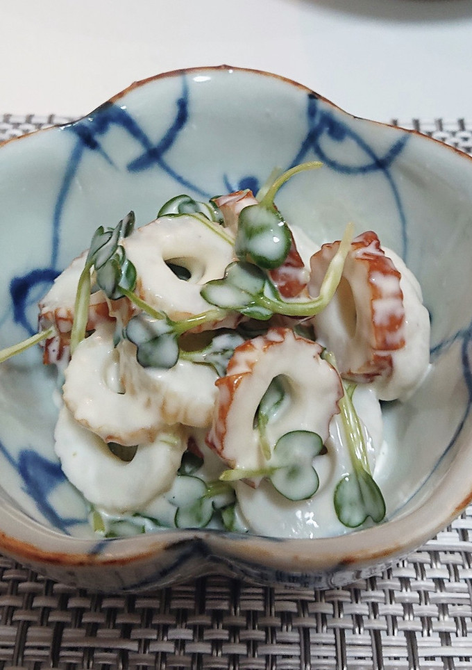 ちくわとかいわれ菜のマヨわさび和え-レシピのメイン写真