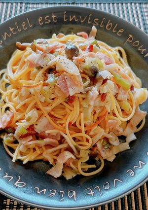 冷凍野菜でペペロンチーノ暗殺者のパスタ☆-レシピのメイン写真