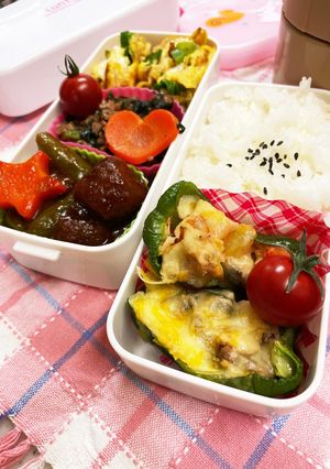 ♡サバのキムチチーズ♡ ピーマンで♡-レシピのメイン写真