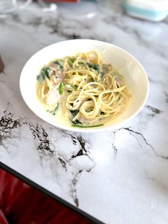 ほうれん草とベーコンのクリームパスタ-レシピのメイン写真