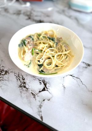 ほうれん草とベーコンのクリームパスタ-レシピのメイン写真
