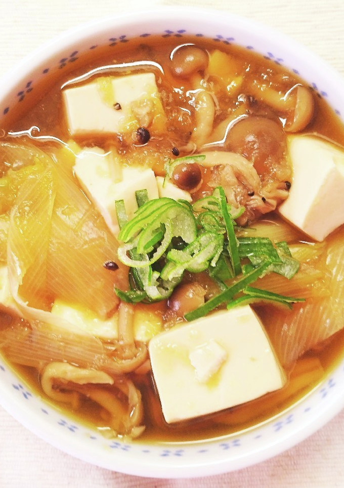 簡単！和食豆腐と長ねぎ しめじのみぞれ煮-レシピのメイン写真