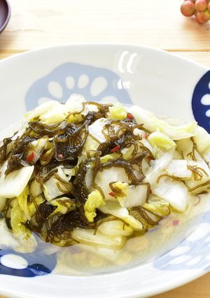 白菜漬けのもずく酢和え-レシピのメイン写真