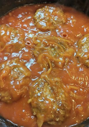 ハンバーグのトマト煮-レシピのメイン写真