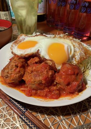 肉汁たっぶり！トマト煮込ミートボール風✨-レシピのメイン写真