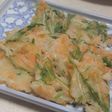 ほぐし鮭と水菜の和チヂミ