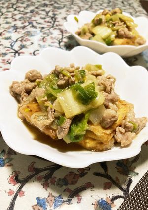 ガッツリ★厚揚げ＆たっぷり肉あんかけ-レシピのメイン写真