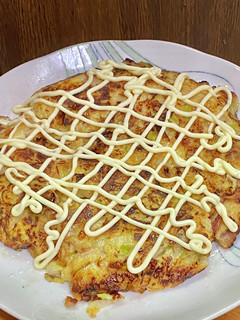 米粉で長ネギと梅干のお好み焼き-レシピのメイン写真