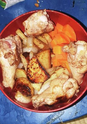 鶏手羽元と野菜のオールスパイス焼き-レシピのメイン写真