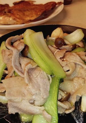 チンゲン菜と豚バラの塩炒め/息子んシェフ-レシピのメイン写真