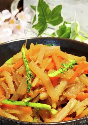 皮まで食べるよ♪大根きんぴら-レシピのメイン写真