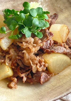 ＊牛肉と大根のにんにくバター醤油炒め＊-レシピのメイン写真