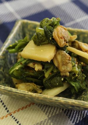 アサリ缶と菜の花の煮浸し-レシピのメイン写真