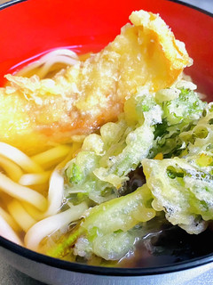 【天ぷらうどん】ちくわ天・菜の花天-レシピのメイン写真