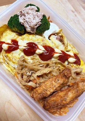 玉子３個☆ニンニク風味チキンオムライス-レシピのメイン写真