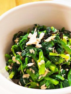 常備菜♪ほうれん草とツナの塩昆布和え-レシピのメイン写真
