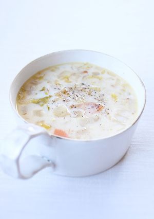 コトコト煮て【とろとろ白菜のミルクスープ-レシピのメイン写真