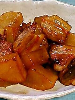 大根と豚バラ肉の甘辛炒め煮-レシピのメイン写真