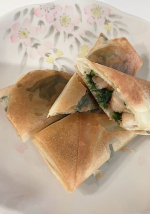 エビと春菊の春巻き-レシピのメイン写真