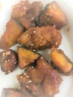 【保育所給食】鶏肉とかぼちゃの香味和え-レシピのメイン写真