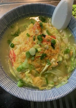 サッポロ一番塩味キャベ玉天津めん-レシピのメイン写真