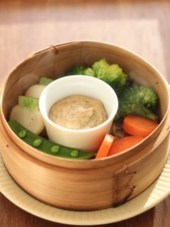 蒸し野菜と大葉みそディップソース-レシピのメイン写真