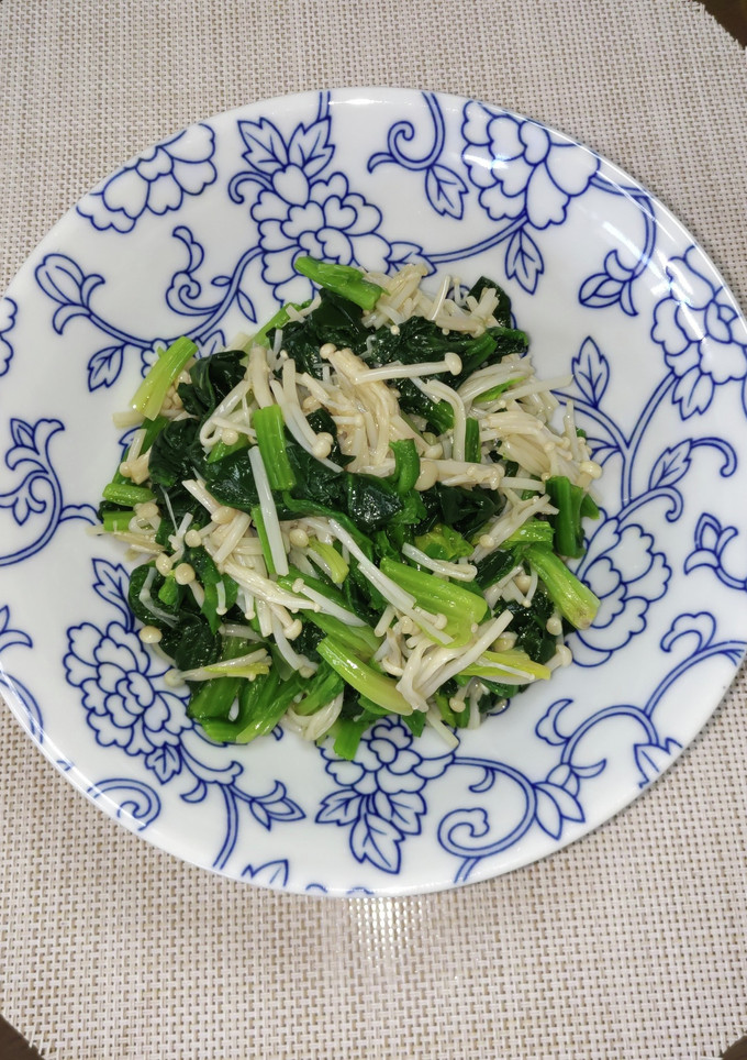 ほうれん草とえのきの簡単麺つゆ和え-レシピのメイン写真