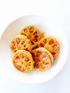 濃厚だれで【蓮根の挟み焼き(甘辛照り焼き-レシピのメイン写真