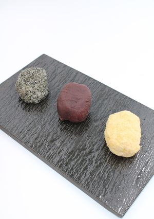 ぼたもち3種(あんこ、きなこ、ごま)-レシピのメイン写真