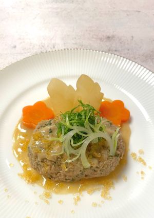 歯ごたえプチプチ和風ハンバーグ-レシピのメイン写真