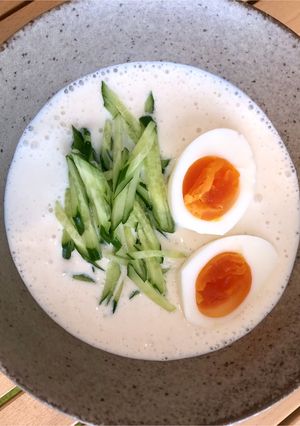 豆腐と豆乳のライスパスタでコングクス-レシピのメイン写真