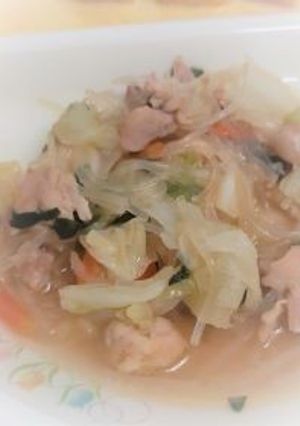 【保育所給食】春雨と鶏肉の炒め煮-レシピのメイン写真