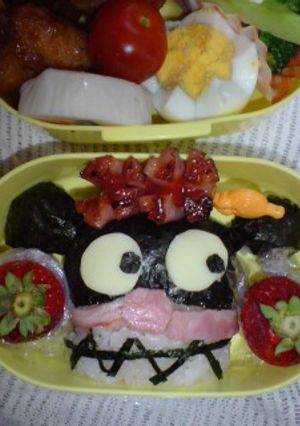 遠足のお弁当パート２　バイキンマン-レシピのメイン写真
