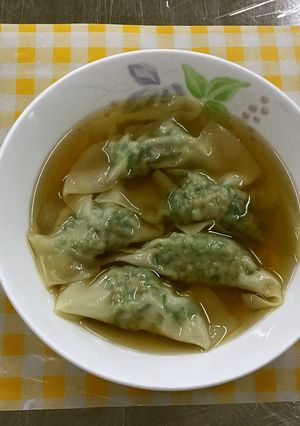 【今が旬】葉たまねぎのワンタンスープ-レシピのメイン写真