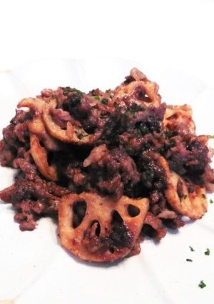 レンコンと牛肉の五香粉味噌炒め-レシピのメイン写真