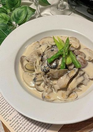 カキとアサリのクラムチャウダー風煮-レシピのメイン写真
