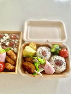 お出かけ弁当♡使い捨て容器で。-レシピのメイン写真