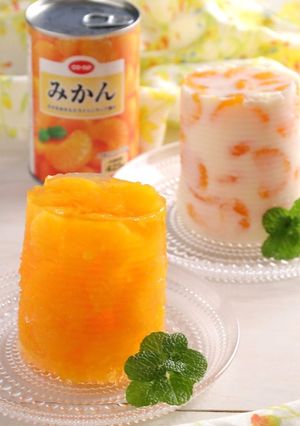 みかん缶まるごとゼリー(プレーンタイプ)-レシピのメイン写真