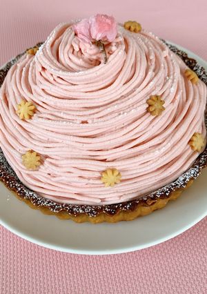 桜モンブラン ケーキ-レシピのメイン写真