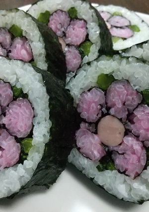 房総太巻き祭り寿司(桃の花)その２-レシピのメイン写真