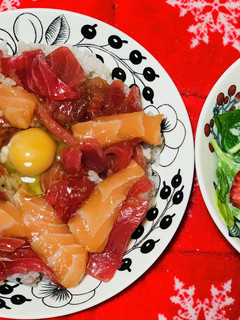 漬け鮪とサーモン丼-レシピのメイン写真