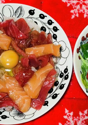漬け鮪とサーモン丼-レシピのメイン写真