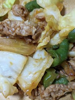 キャベツと牛バラ肉の味噌炒め-レシピのメイン写真
