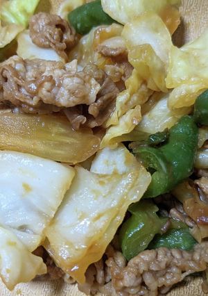 キャベツと牛バラ肉の味噌炒め-レシピのメイン写真