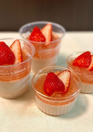 キラキラいちごミルクゼリー-レシピのメイン写真