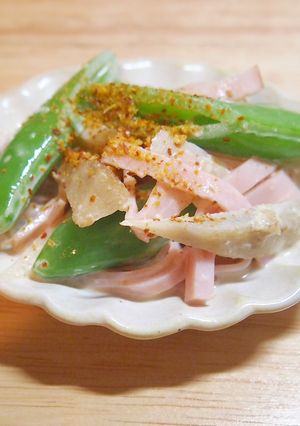 スナップえんどうとごぼうの胡麻サラダ-レシピのメイン写真