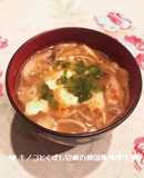 キノコとくずし豆腐の韓国風味噌汁♪