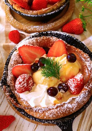 春スイーツ♡いちごのダッチベイビー-レシピのメイン写真